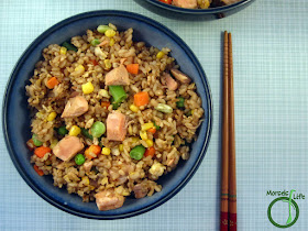 Morsels of Life - Salmon Fried Rice - Quick, simple, and healthy. Make this Salmon Fried Rice with leftover odds and ends or when you're low on groceries.