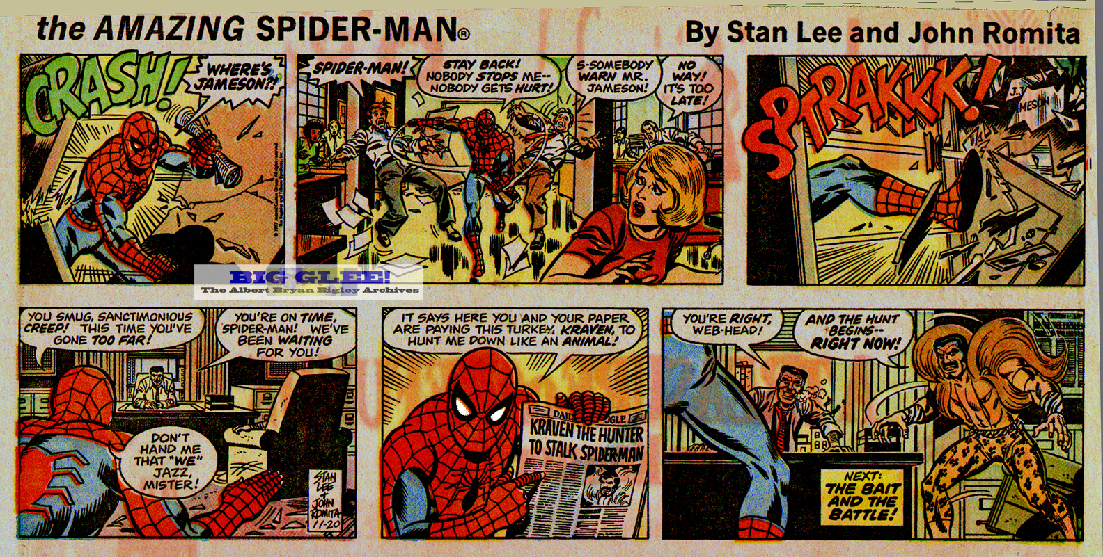 Black & White and Bronze!: Spider-Man Newspaper Strips: Kraven the Hunter -  a Review