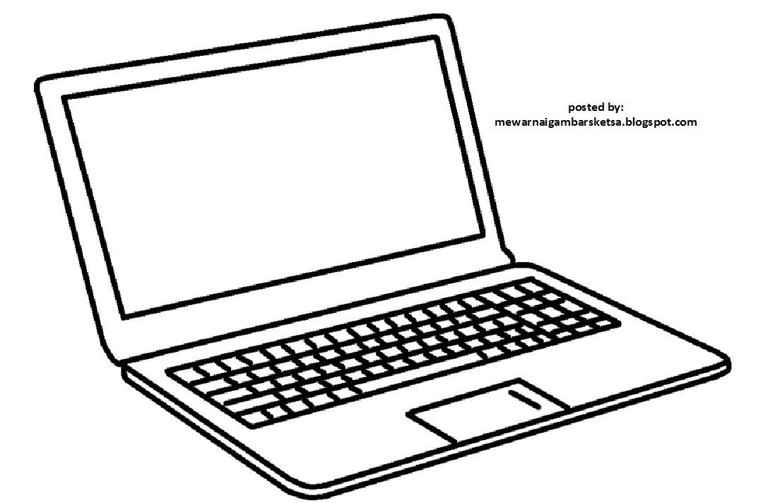 Mewarnai Gambar Mewarnai Gambar Sketsa Laptop Komputer 1 Set - IMAGESEE