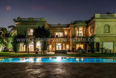 The villa at night The villa at night