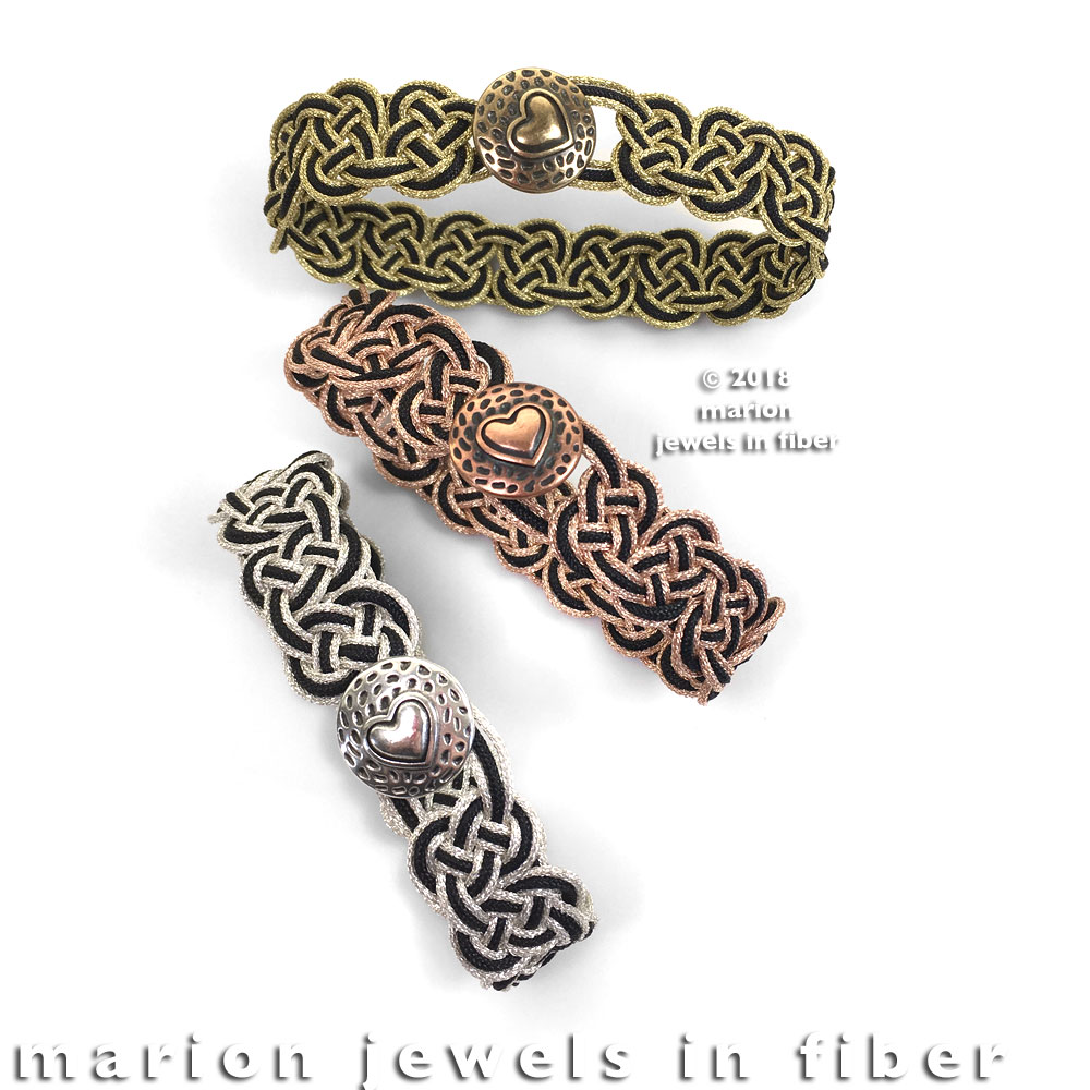 Marion Jewels in Fiber  News and Such Celtic Bracelet DIY Tutorial  Knotted  Bracelet made with Pretzel Knots Josephine Knots or Carrick Bend Knots