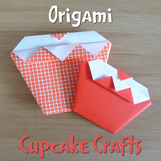 Cute Cupcake Origami Paper Folding Crafts and Projects Craft Kids Adults Cup Cakes Papercraft