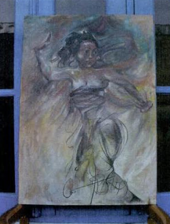 Lukisan Karya Antonio Blanco yang bertema penari Bali