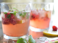Receta de refresco de frambuesa, limón y yerbauena