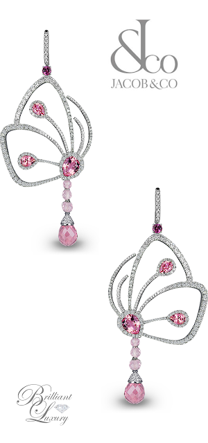 Brilliant Luxury * Jacob & Co. 'Papillon' Earrings