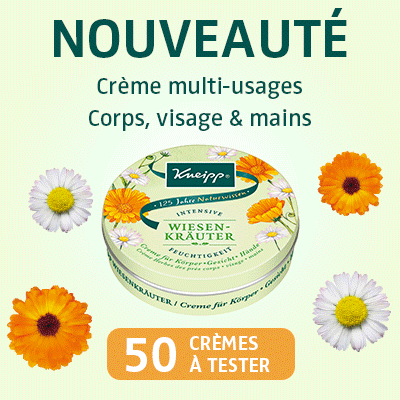 Teststeur De Produit 50 Crèmes Herbes des prés de Kneipp à tester ! Teststeur De Produit 50 Crèmes Herbes des prés de Kneipp à tester !