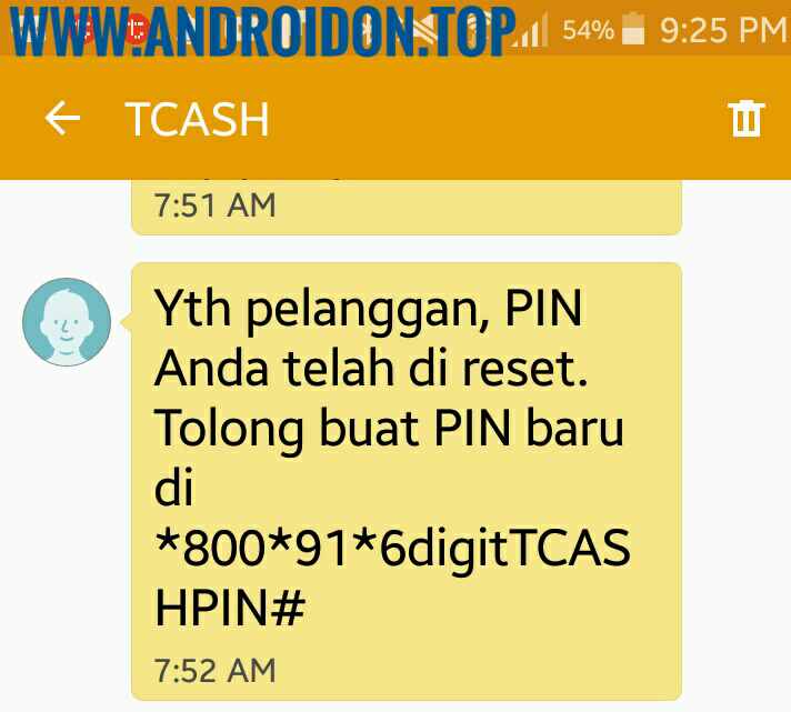 Cara Mengganti Pin Tcash Android On Top