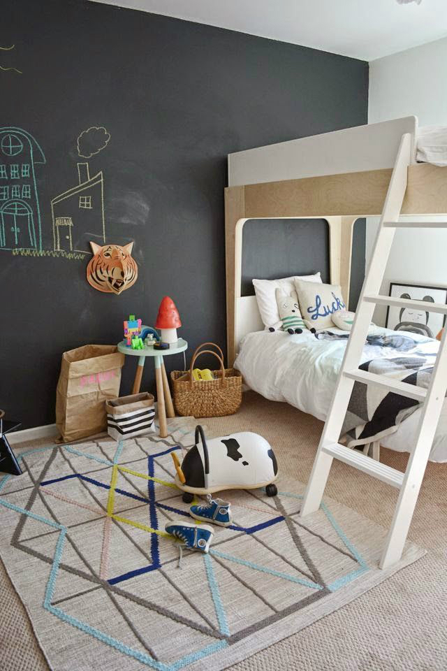 boy and girl room with bunk bed