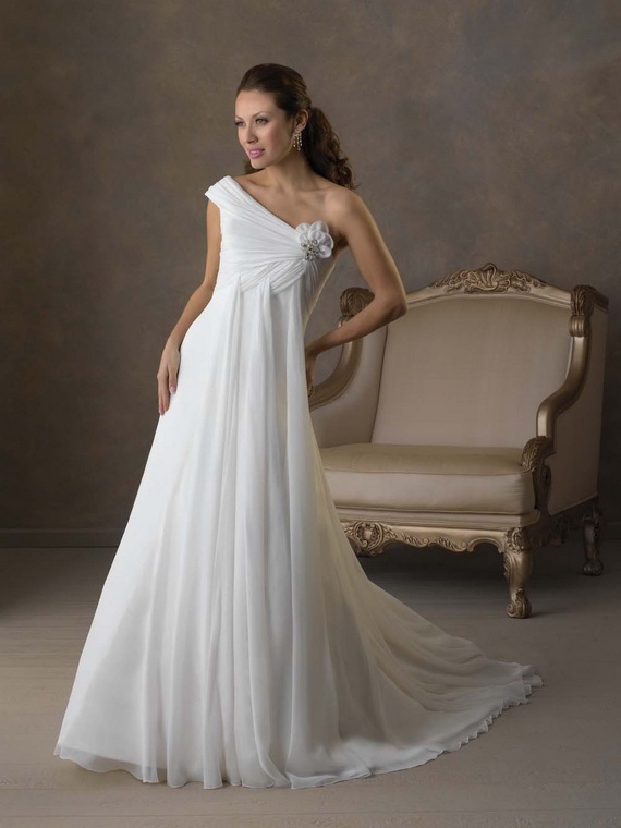 bridesmaid dresses: One Shoulder Wedding Dresses