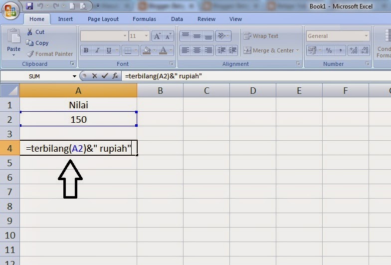 Cara Menggunakan Rumus Terbilang Di Excel 2007 Belajar Yuk