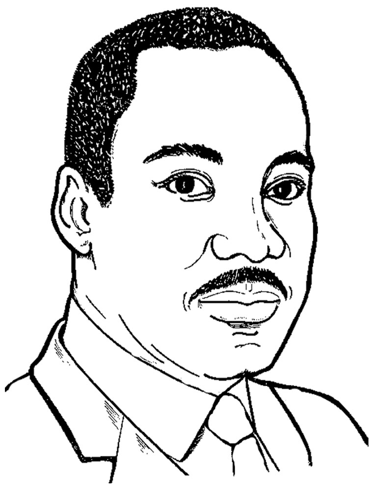 Martin Luther King Jr Coloring Pages | Realistic Coloring Pages