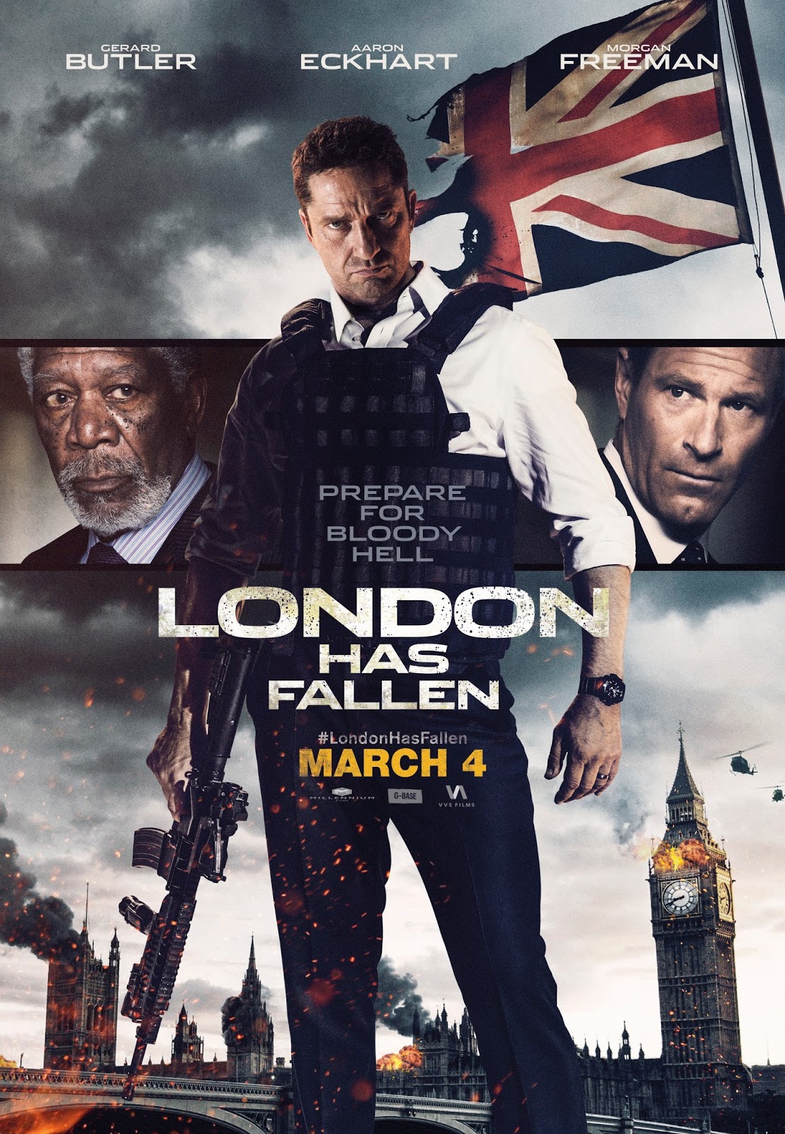 кадр из фильма падение лондона. падение лондона / london has fallen (2016). падение лондона / london has fallen (2016). морган фримен падение лондона. джеральд батлер падение лондона.
