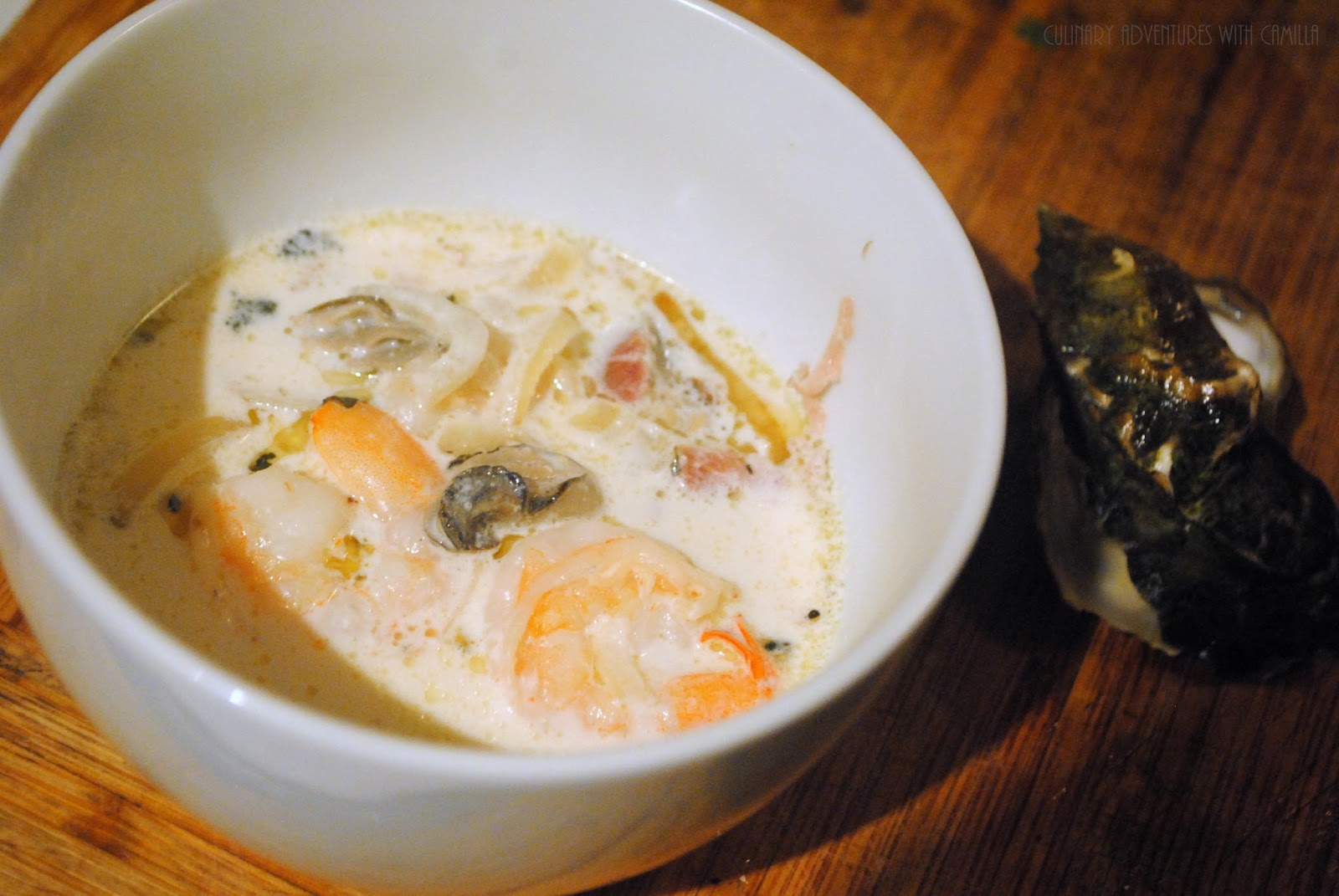Oyster Stew with Shrimp and Sardines