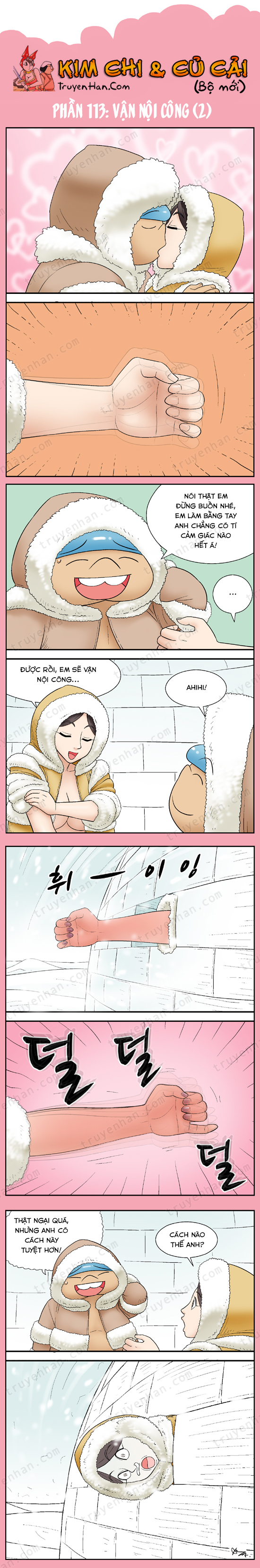 Kim Chi & Củ Cải (bộ mới) phần 113: Vận nội công (2)