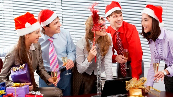 Decorating office for Christmas