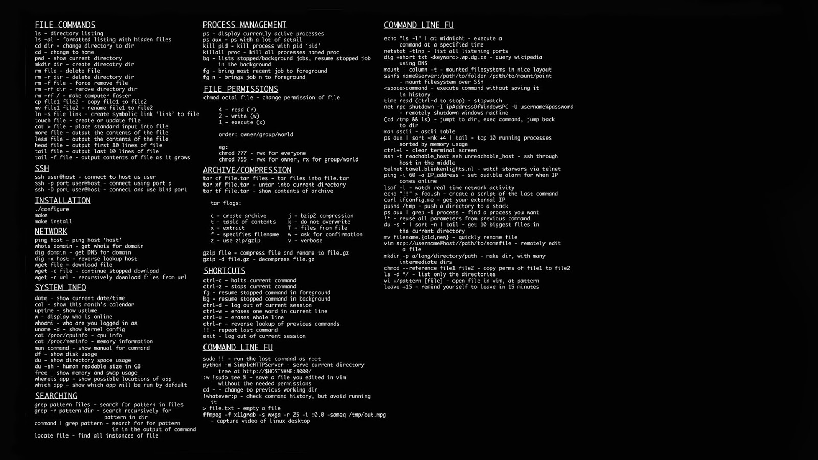linux command line cheat sheet offensive sec 3 0 reverse shell cheat sheet