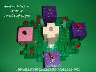 LEGO Advent Wreath, Candle of Light, Week two of Advent, Advent for Kids