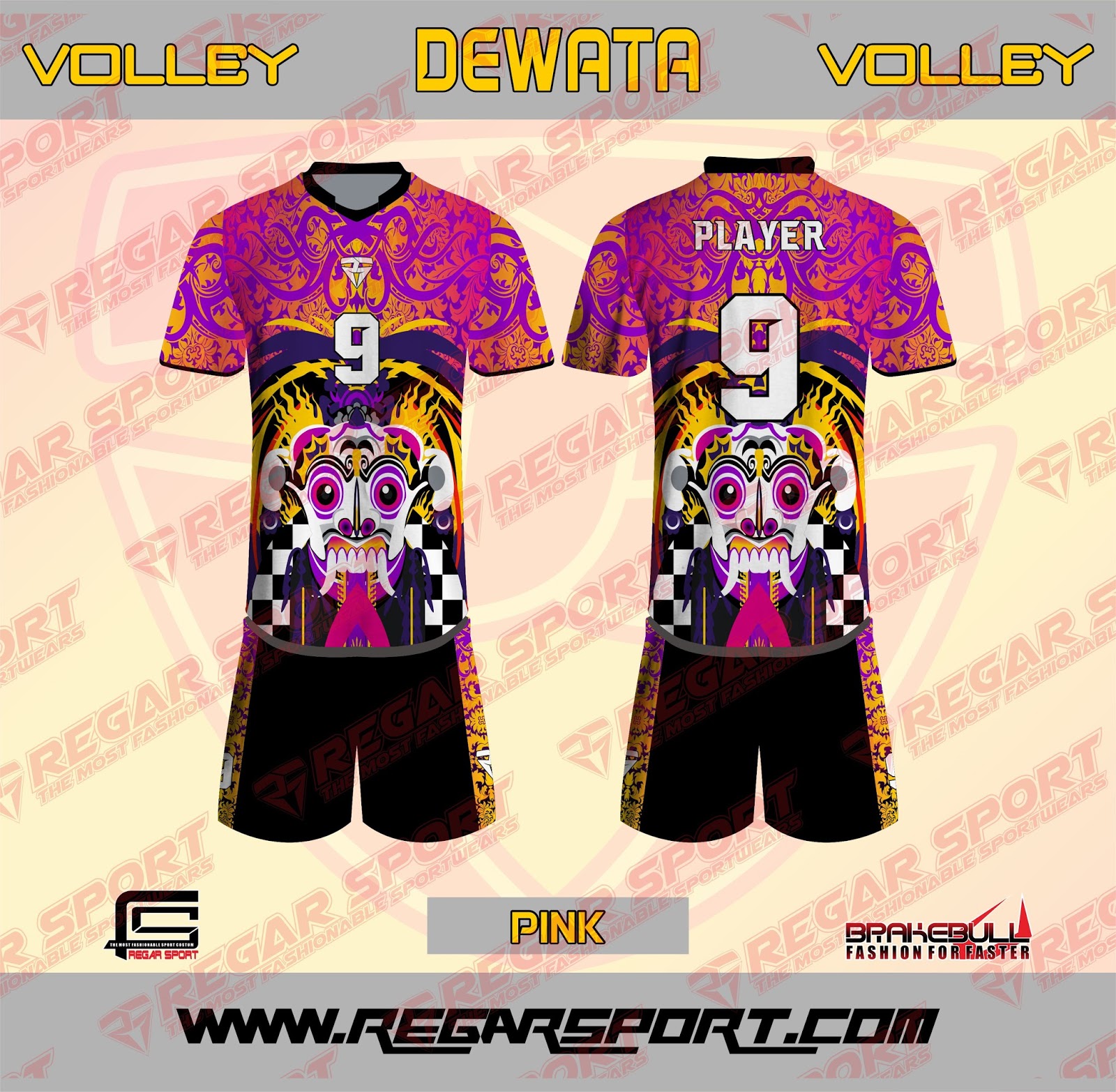 KAOS VOLI DESAIN  DEWATA Regar Sport Online Dan Konveksi