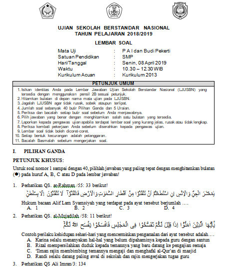 Soal essay usbn ips image