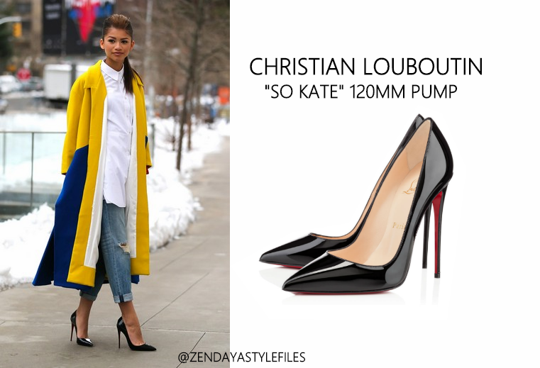 Zendaya in Christian Louboutin So Kate Aquamarine Patent Leather