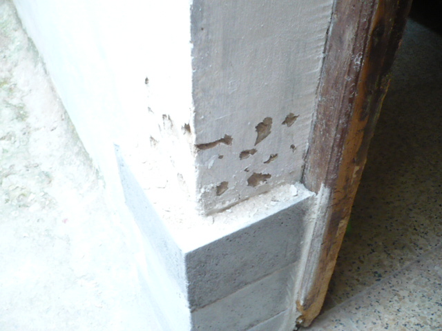 Cantonera artesanal de hormigon, dintel de hormigon