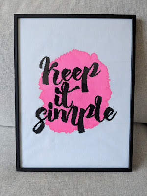 keep it simple, Stitchsperation cross stitch framed Charm About You
