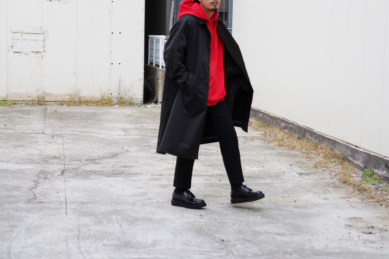 CLANE HOMME BAL COLLAR OVER SIZE COAT | tnmultisports.com