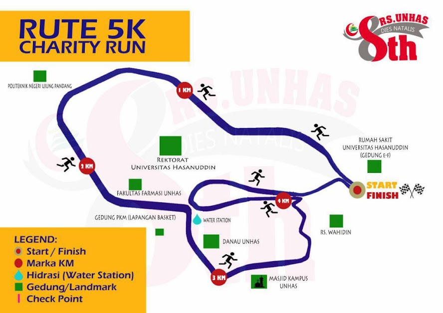 Unhas Charity Run Route 2018