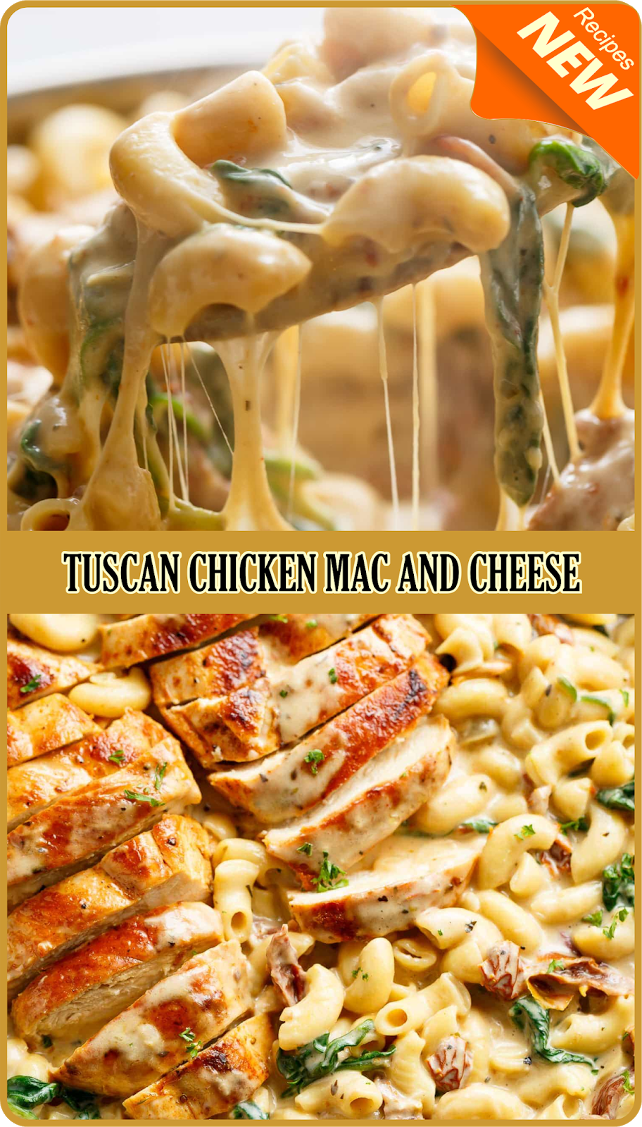 TUSCAN CHICKEN MAC AND CHEESE (ONE POT, STOVE TOP) Amzing Food