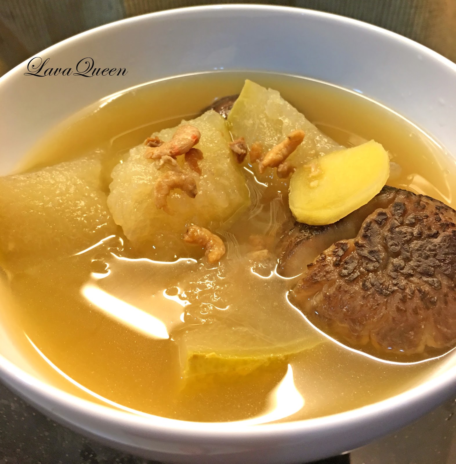 DRIED SHRIMP SOUP WITH CHINESE MUSHROOM AND WINTER MELON Lava Queen