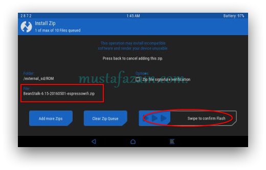 TWRP - Install ROM - Cara Update Galaxy Tab P3110 Ke Android 6 Marshmallow