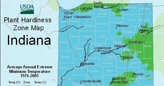 Indiana Growing Zone Map Farmers Know Best: Indiana Usda Plant Hardiness Zones Map
