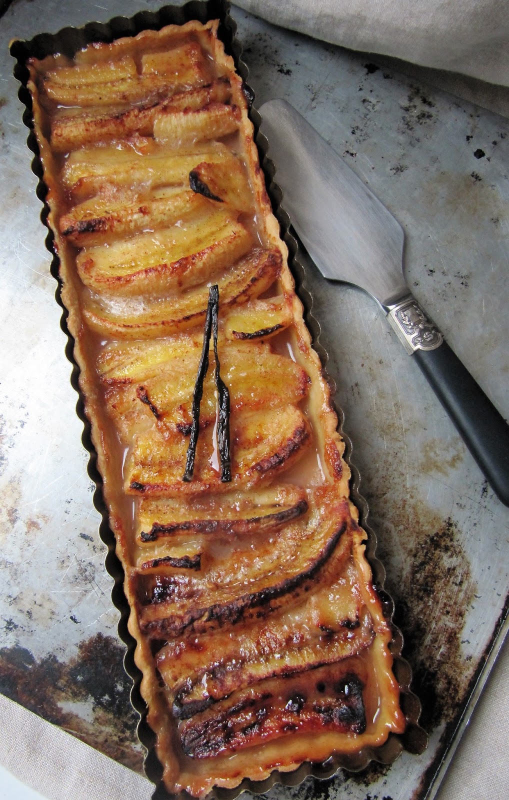 La cuisine d'ici et d'ISCA Tarte à la banane caramélisée
