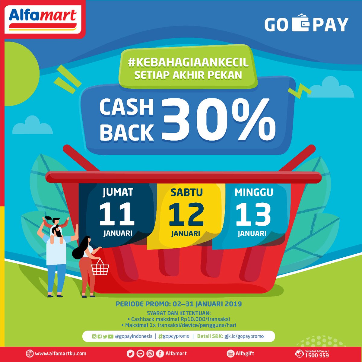#Alfamart - #Promo #Cashback 30% Pakai #GOPAY Periode 11 - 13 Januari 2019 #Alfamart - #Promo #Cashback 30% Pakai #GOPAY Periode 11 - 13 Januari 2019