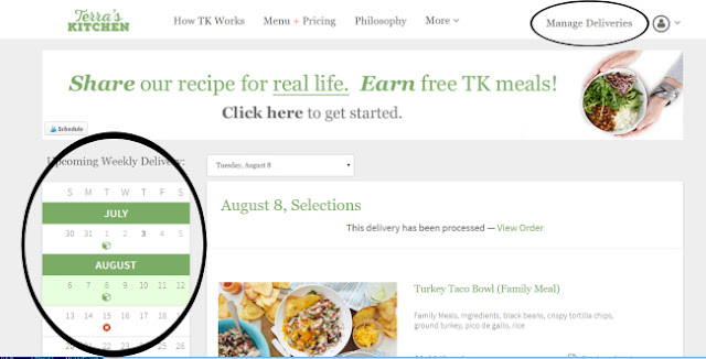 Choosing meals and managing deliveries for Terra's Kitchen Choosing meals and managing deliveries for Terra's Kitchen