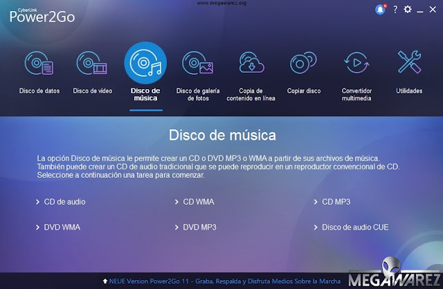CyberLink Power2Go Platinum 12 imagenes