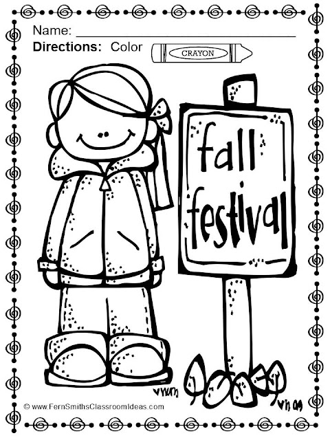  Fern Smith's Classroom Ideas Color for Fun, First Semester Bundle for Fall Fun! Color For Fun Printable Coloring Pages FREEBIE