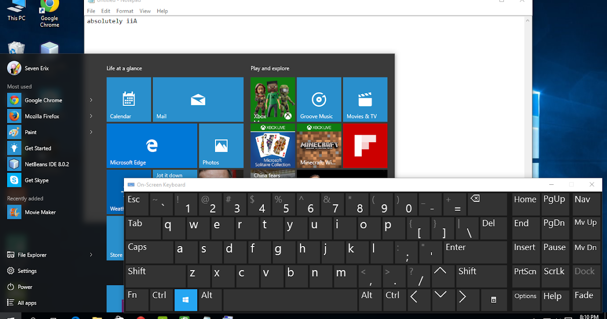 Android-er: On-Screen Keyboard of Windows 10