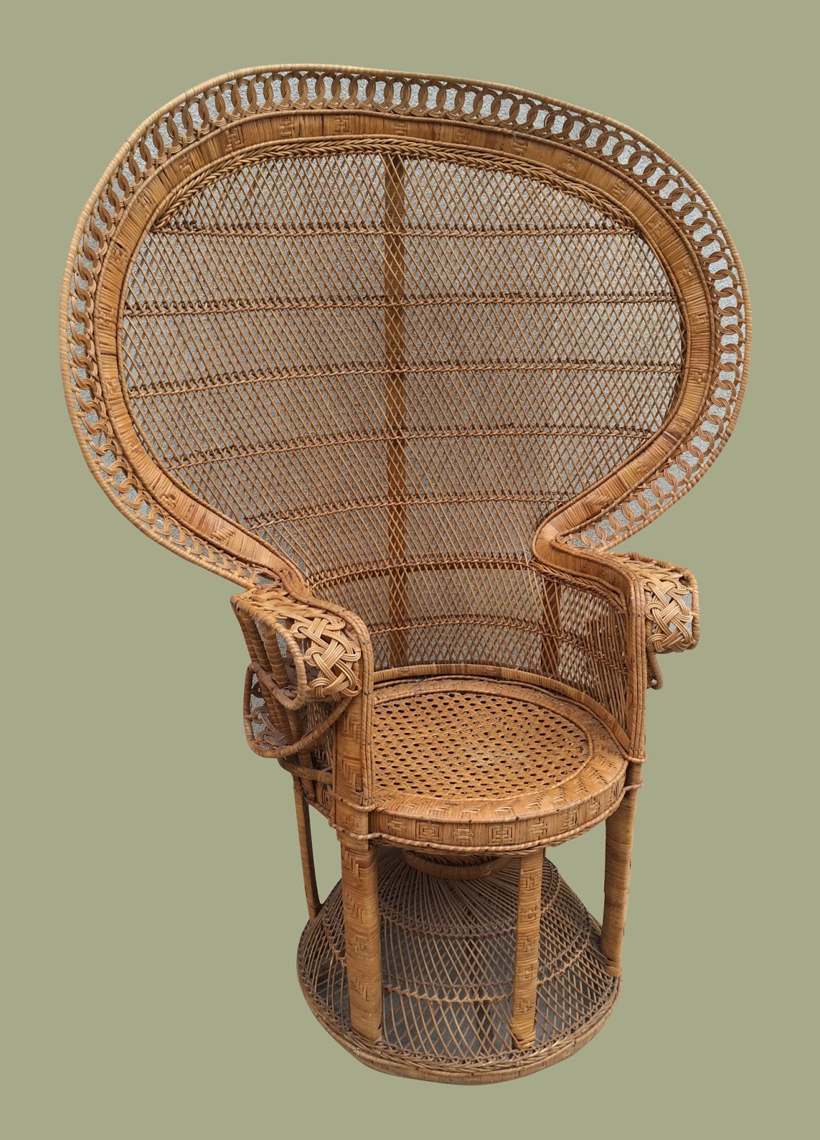 Uhuru Furniture & Collectibles Vintage African Wicker Chair 95 SOLD