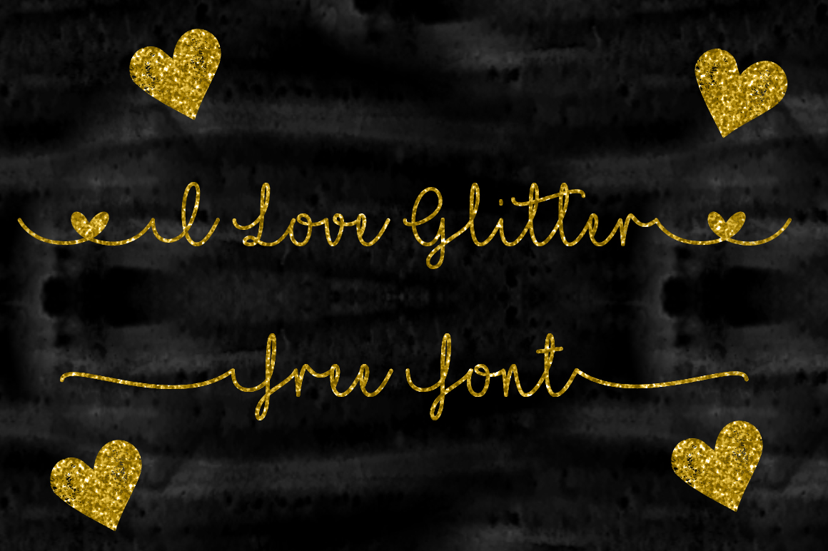 DLOLLEYS HELP I Love Glitter Free Font