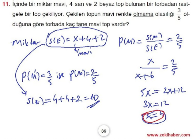 10. Sınıf Aydın Yayınları Matematik 39. Sayfa Cevapları