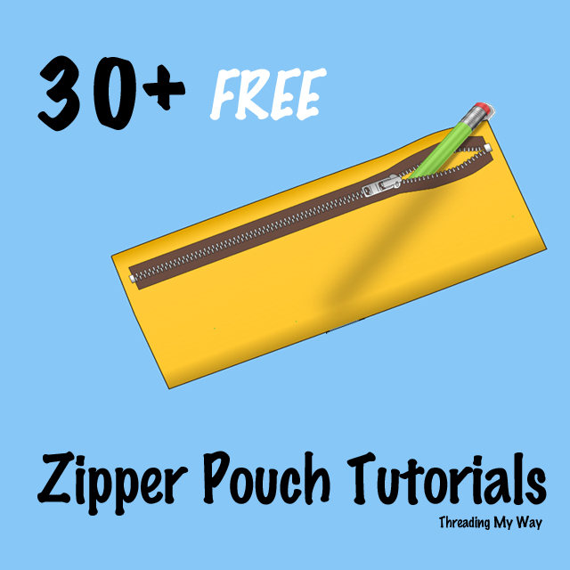 Zipper Pouch Tutorial - With A Free Template - AppleGreen Cottage