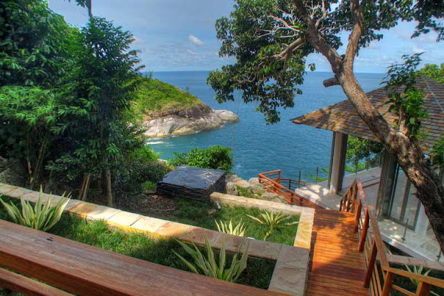 Stairs, terraces and vegetation