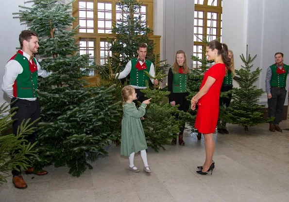 Crown Princess Victoria wore Prada Short-Sleeve Mini Dress, Princess Estelle wore Marie Chantal dress, Livly shoes