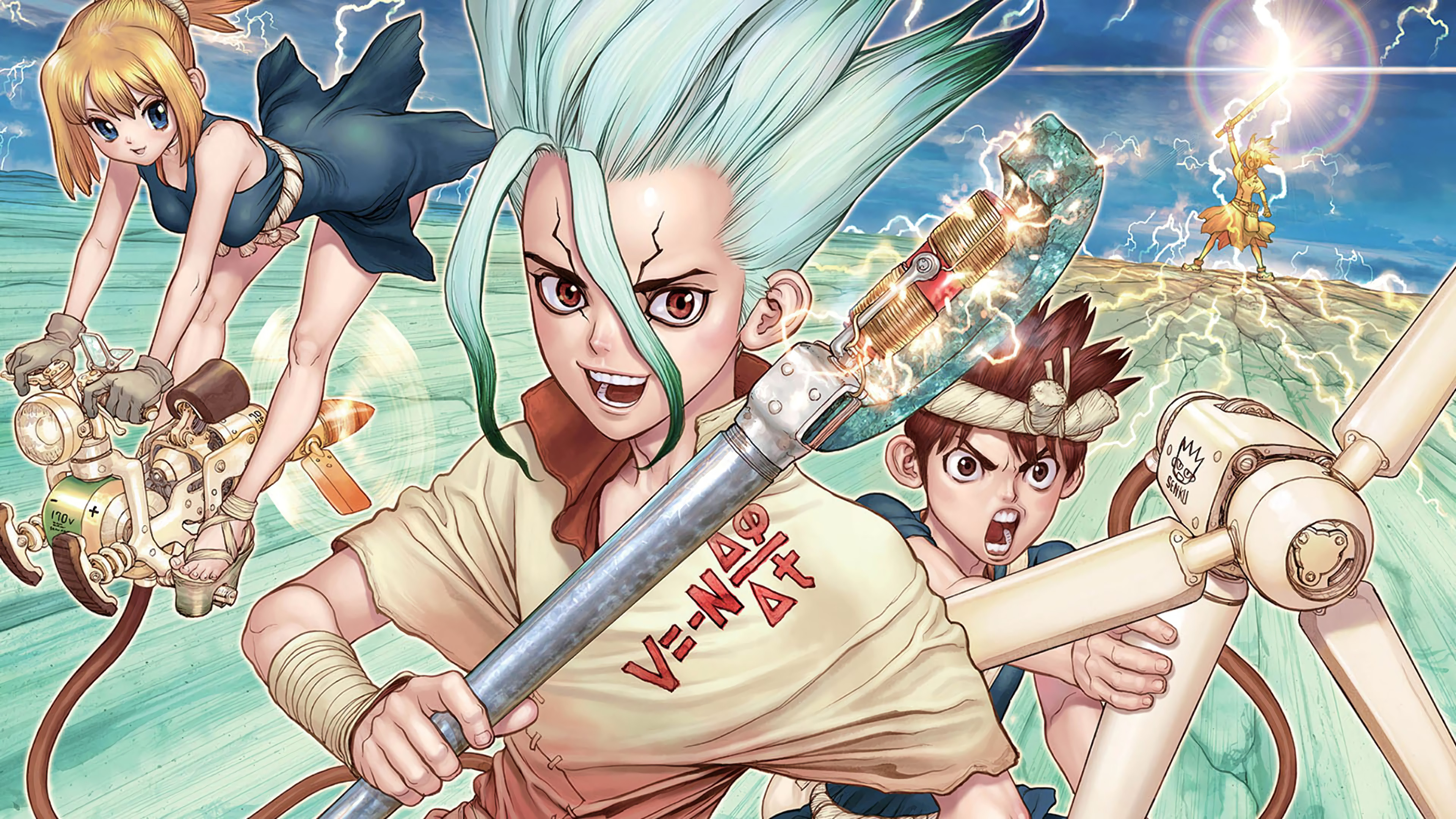 Dr. Stone, Senku, Chrome, Kohaku, 4K, #24 Wallpaper PC Desktop