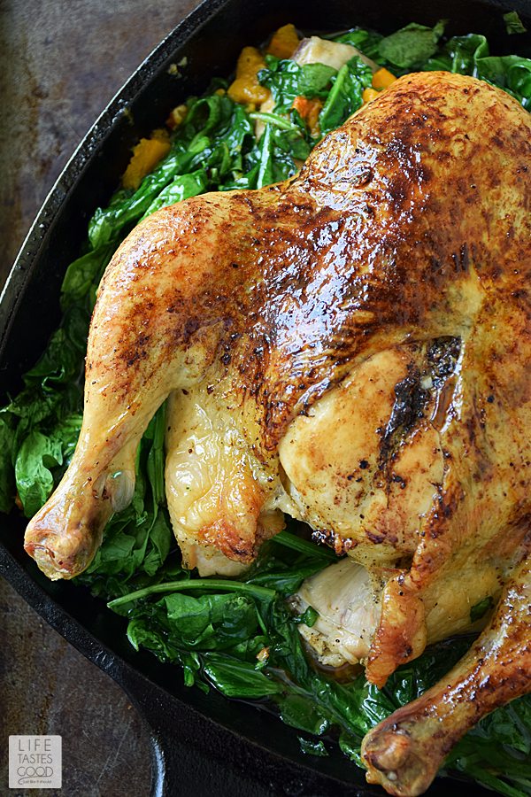 Whole Roasted Chicken with Vegetables SundaySupper Life Tastes Good
