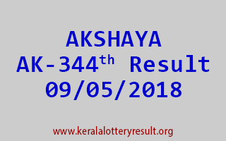 AKSHAYA Lottery AK 344 Result 09-05-2018