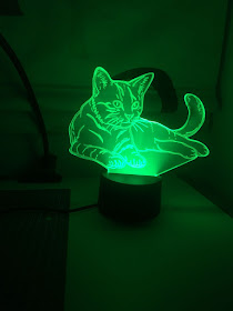 luz de noche, lampara de mesa, lampara de noche, luz led, led, led gato, ahat,