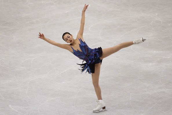Mao Asada (JPN) udfører sit lange program ved VM 2014 i kunstskøjteløb