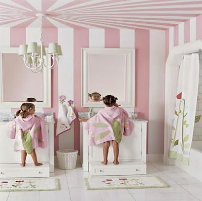 Kids girls bathroom decorating ideas and paint colors